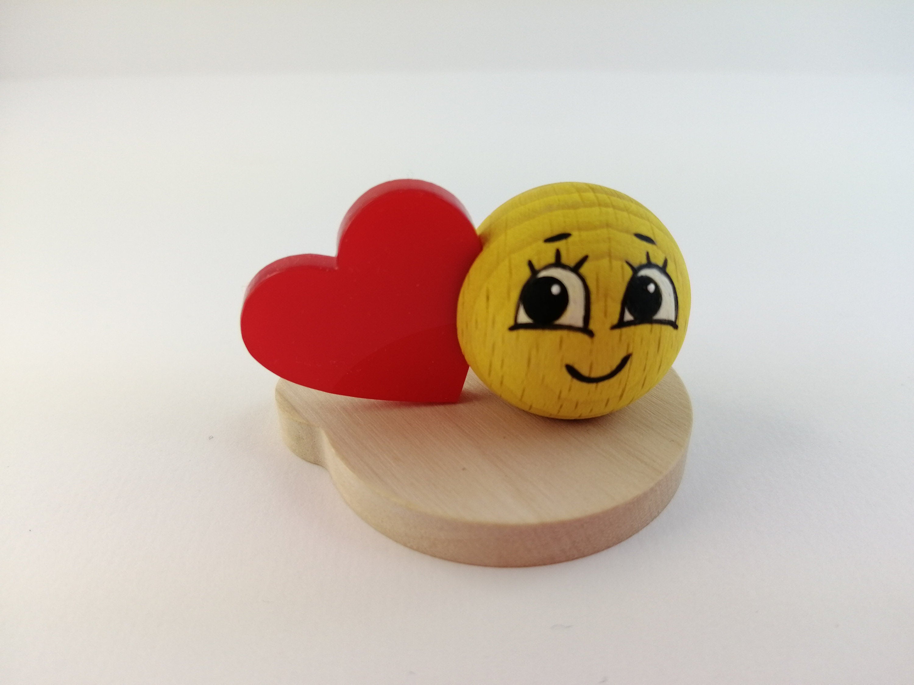 Miniatur Figur Holz "Smilinka" Liebe Sammelfigur